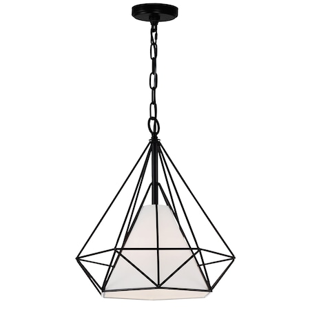 Cwi Lighting Diamond 1 Light Down Pendant With Black Finish 9600P18-1-101